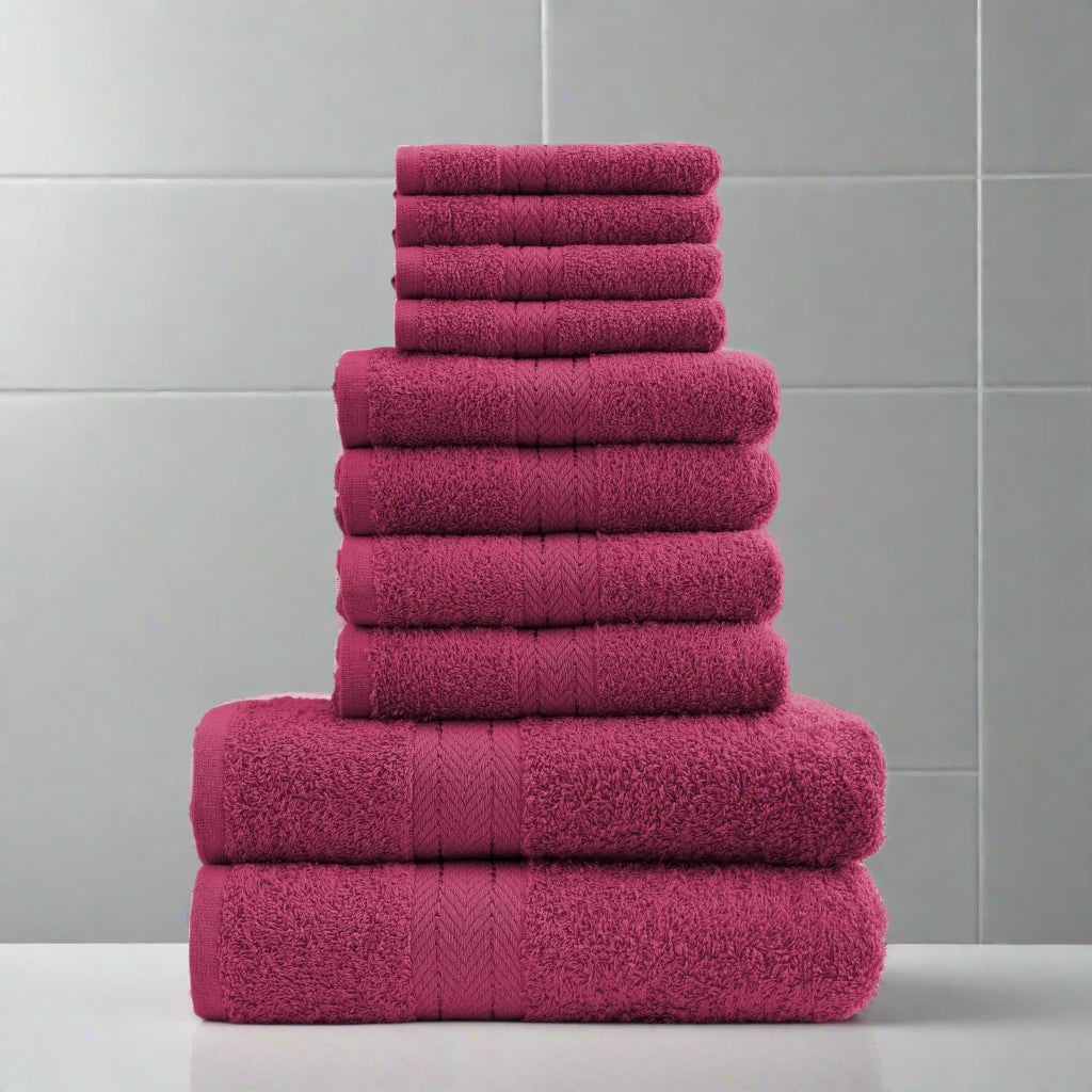 Home & Bath 10 Piece Bale Towel Set