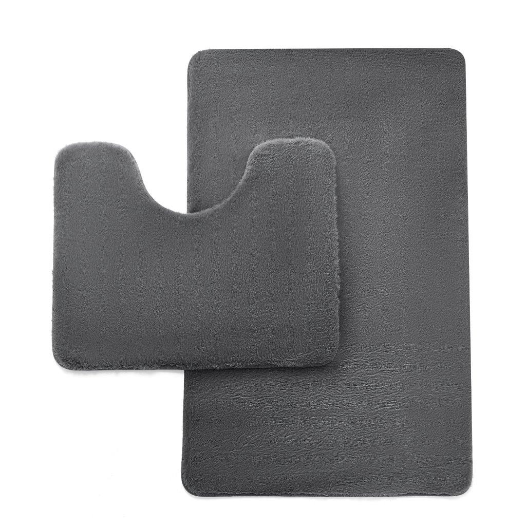 Faux Fur Bath & Pedestal Mat Set 9 Colours