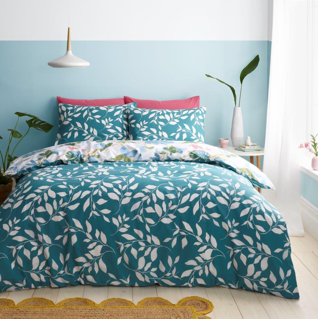 Birdie Floral Reversible Duvet Set