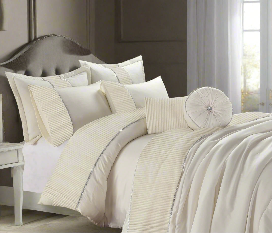 Liona Embroidered Duvet Set 3 Colours
