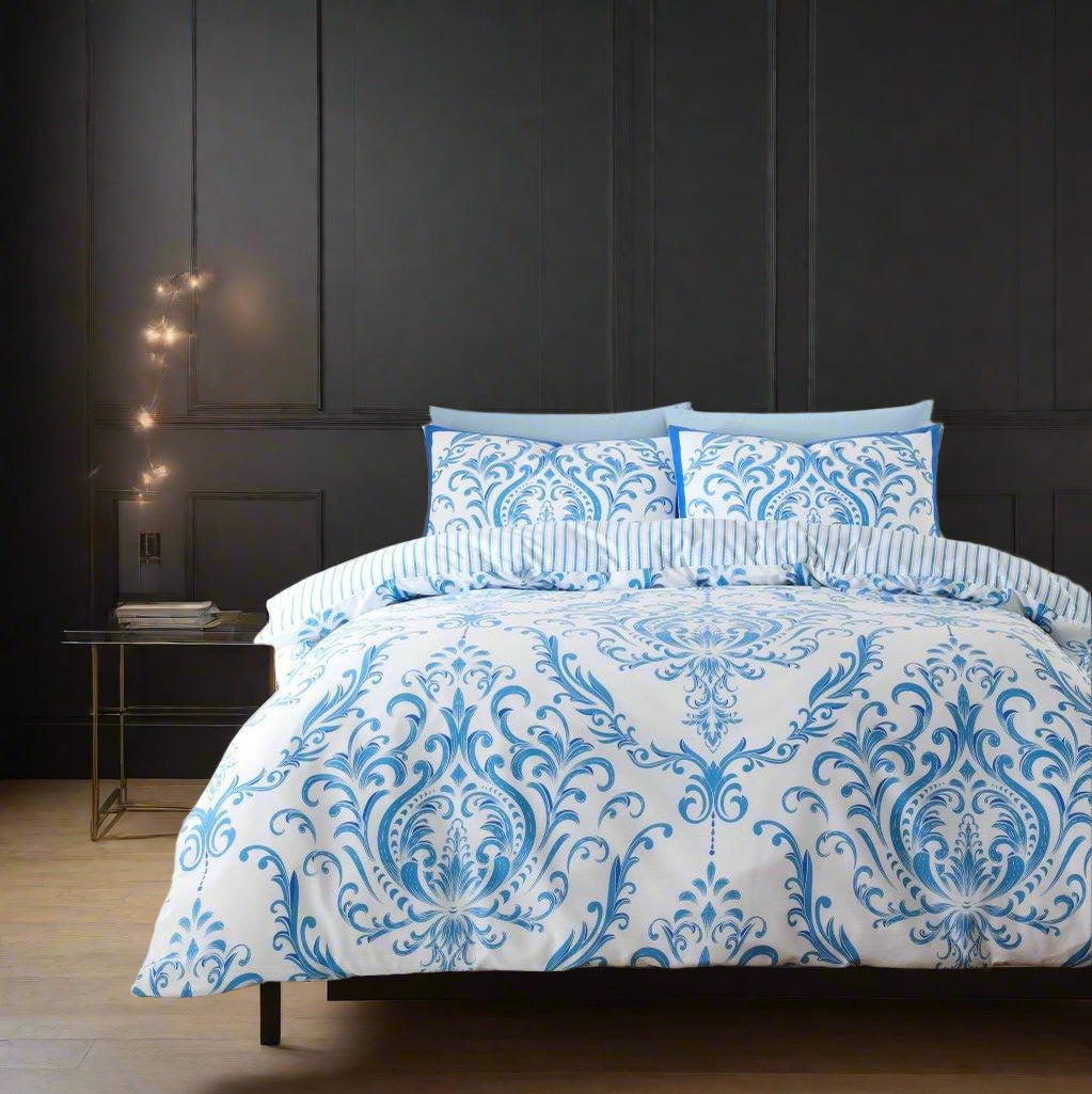 Margot Blue Reversible Duvet Set