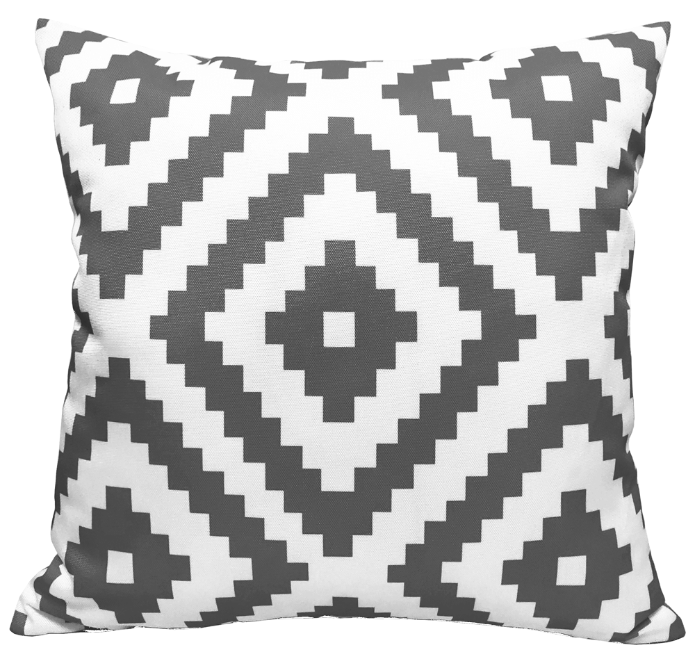 Geometric Pattern Filled Indoor/Outdoor Cushions Reversible 6 Colours