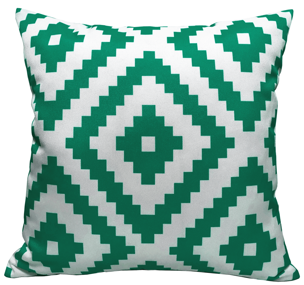 Geometric Pattern Filled Indoor/Outdoor Cushions Reversible 6 Colours
