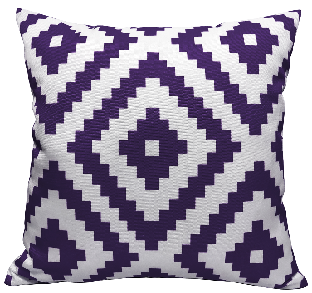 Geometric Pattern Filled Indoor/Outdoor Cushions Reversible 6 Colours