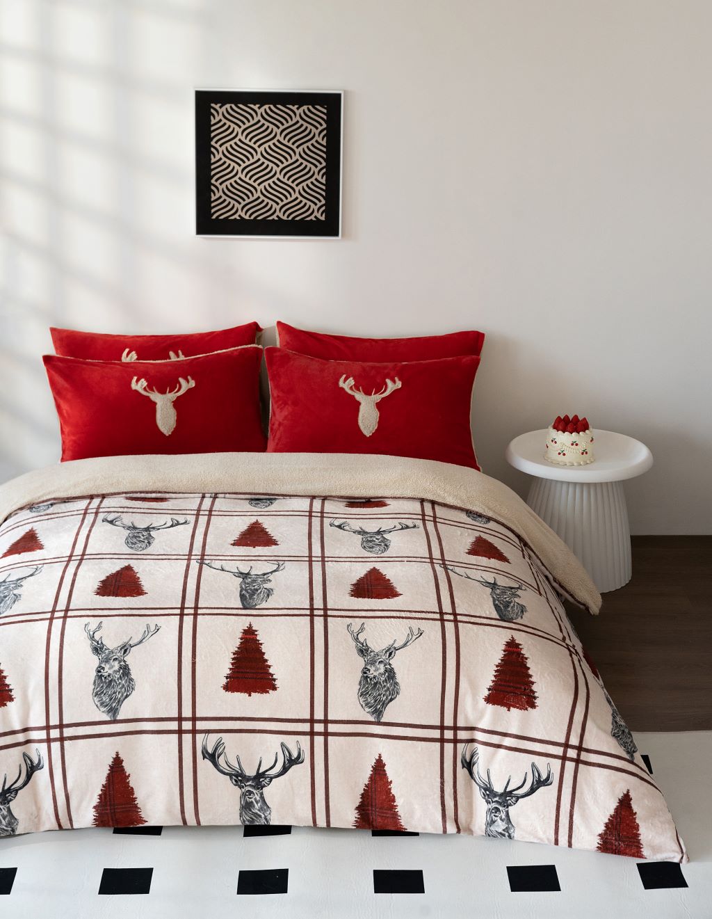 Stag Teddy Fleece Duvet Set & Throw