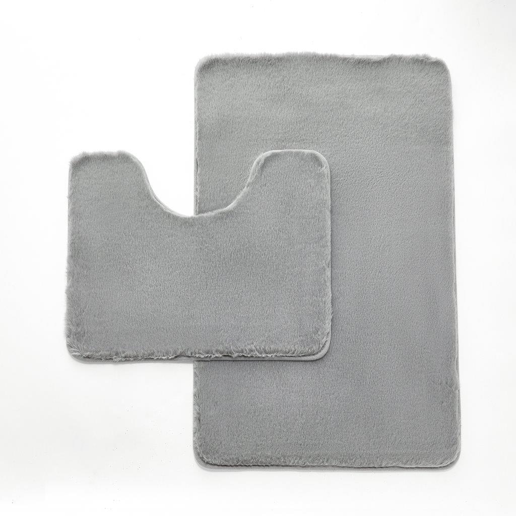 Faux Fur Bath & Pedestal Mat Set 9 Colours
