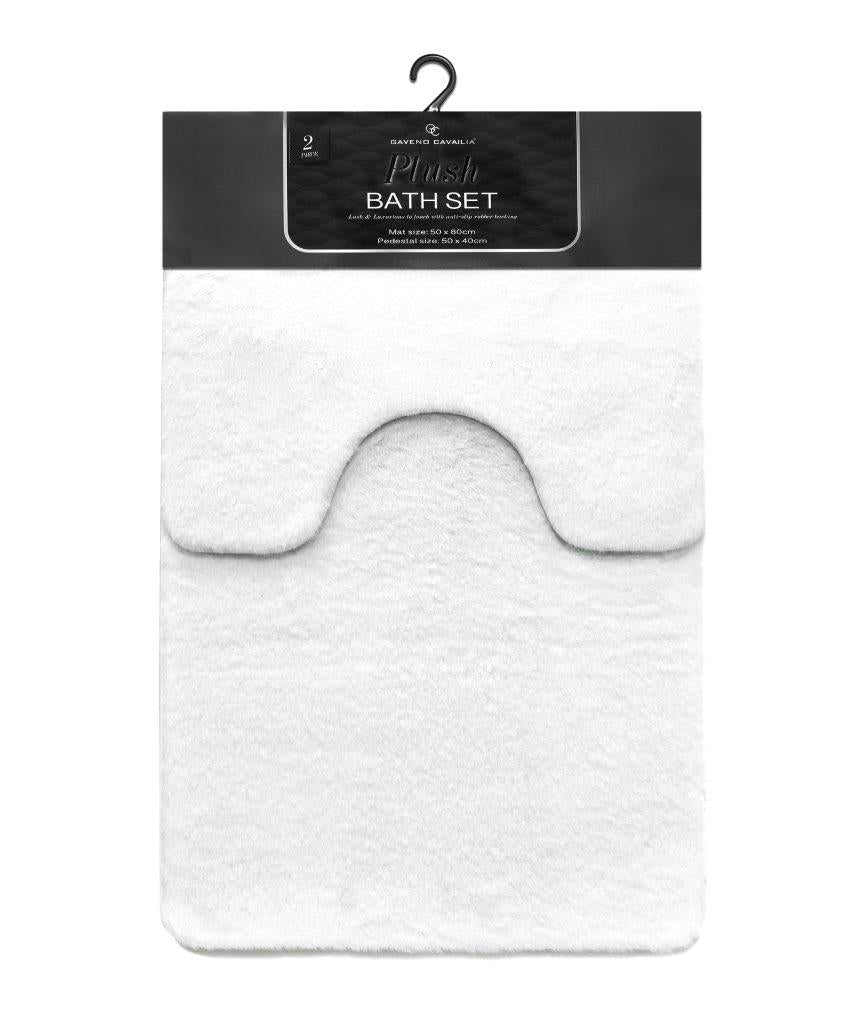 Faux Fur Bath & Pedestal Mat Set 9 Colours