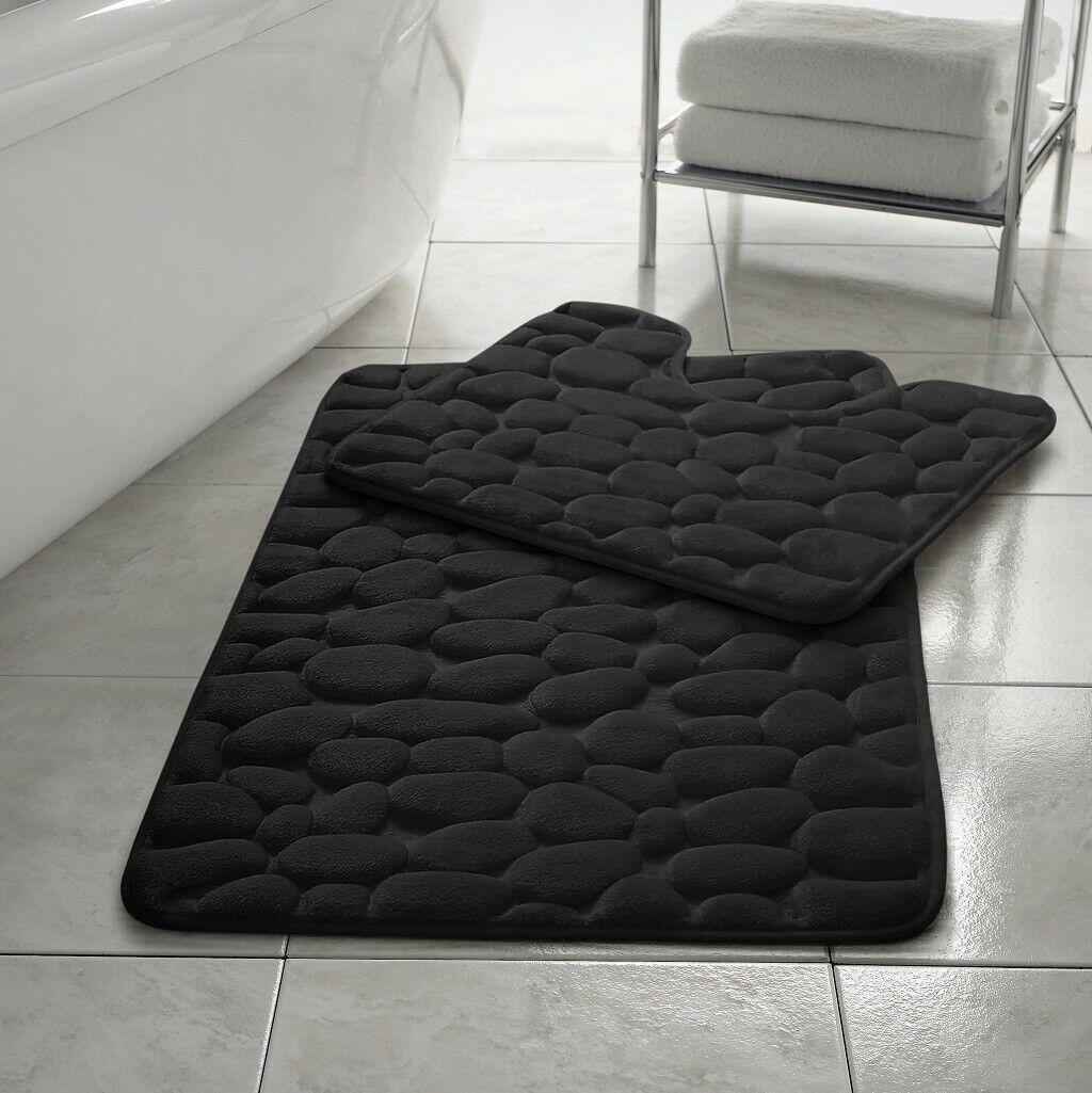 Stone Style Bath Mat Memory Foam 11 Colours