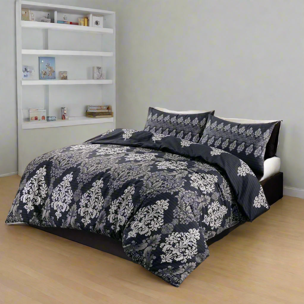 Damask Printed Duvet Set 2 Colours