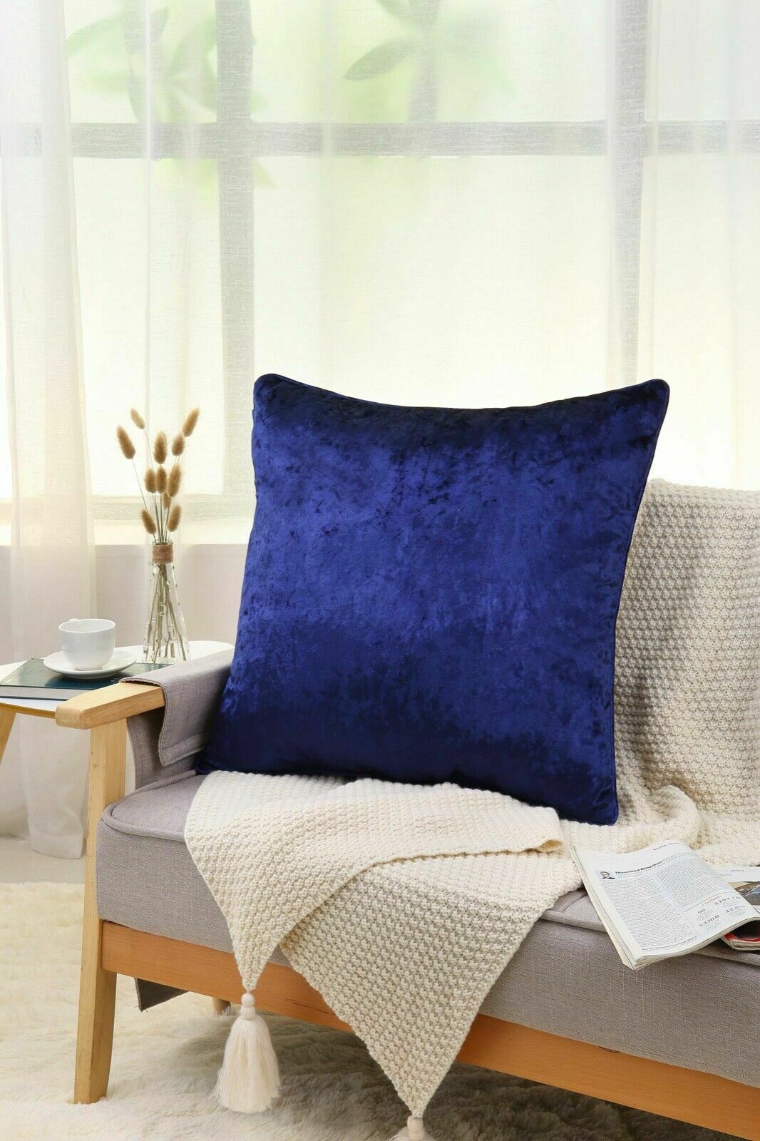 Crushed Velvet Filled Cushion 11 Colours