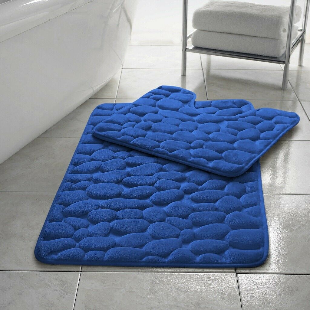Stone Style Bath Mat Memory Foam 11 Colours
