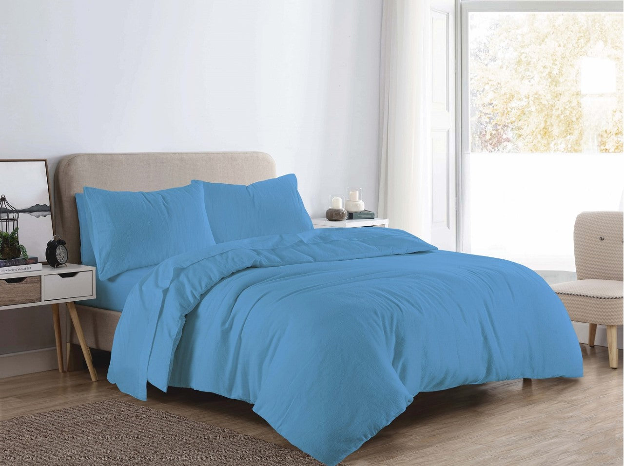 Flannelette 100% Cotton Pillowcase Pair 10 Colours