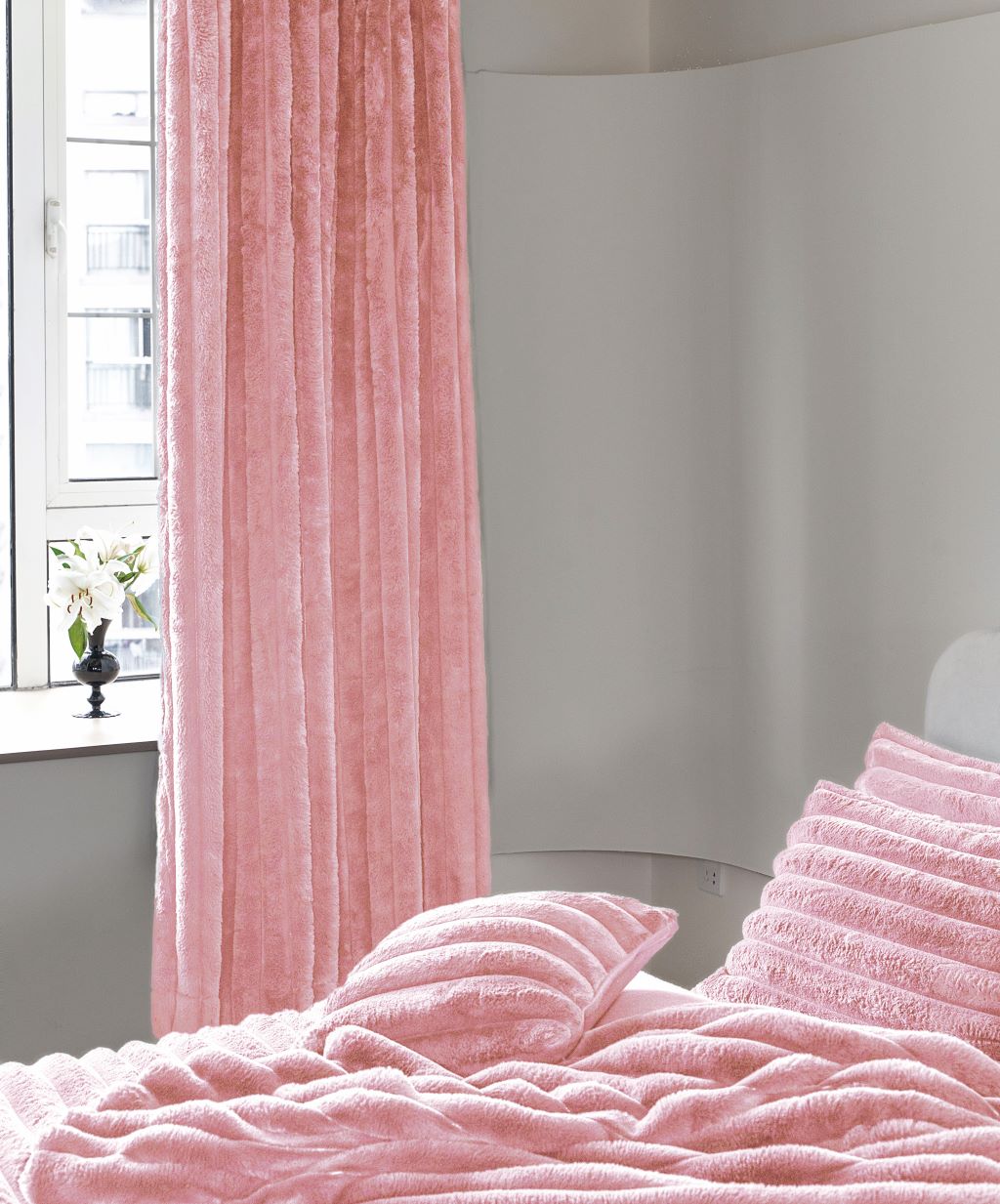 Big Cord Teddy Cloud Curtain 66" Width 72" Drop 3 Colours