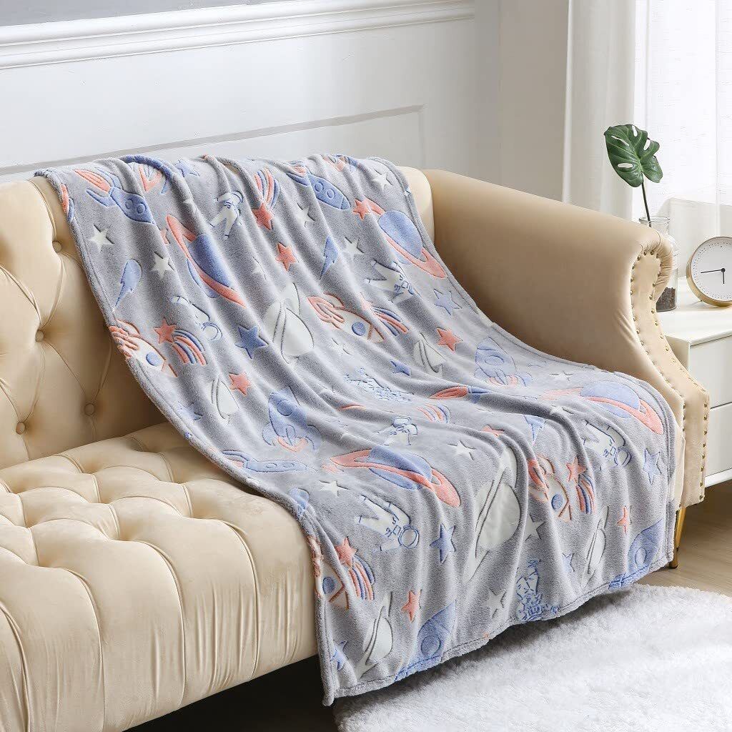 Glow In The Dark Kids Space & Planets Blanket