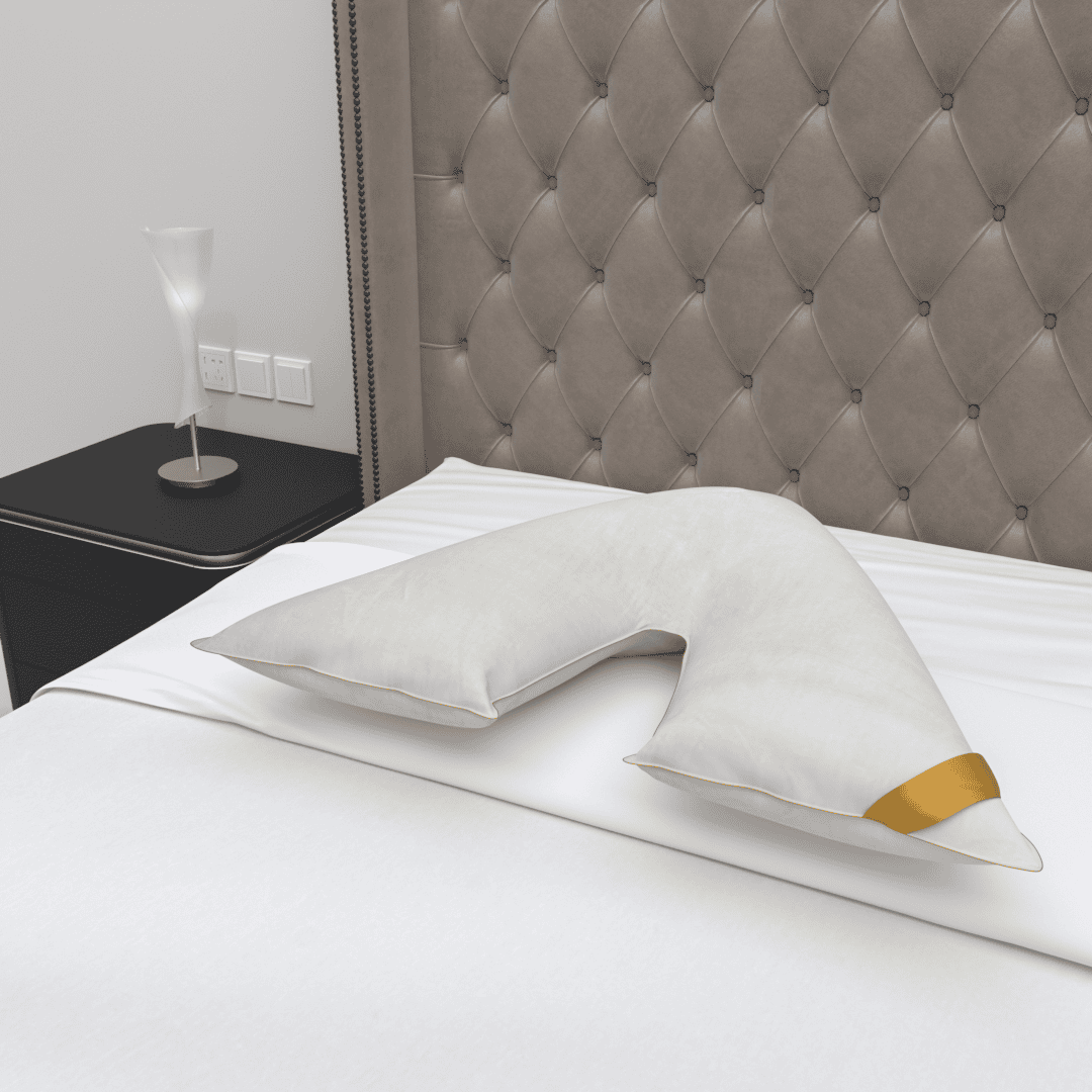 Goose Feather & Down V Shaped Pillow