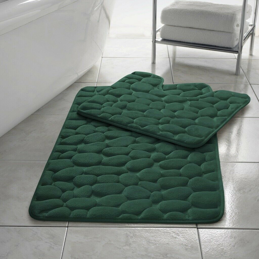Stone Style Bath Mat Memory Foam 11 Colours