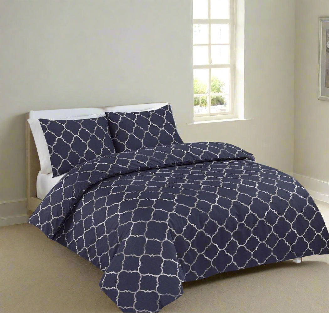 Ira Navy Duvet Set