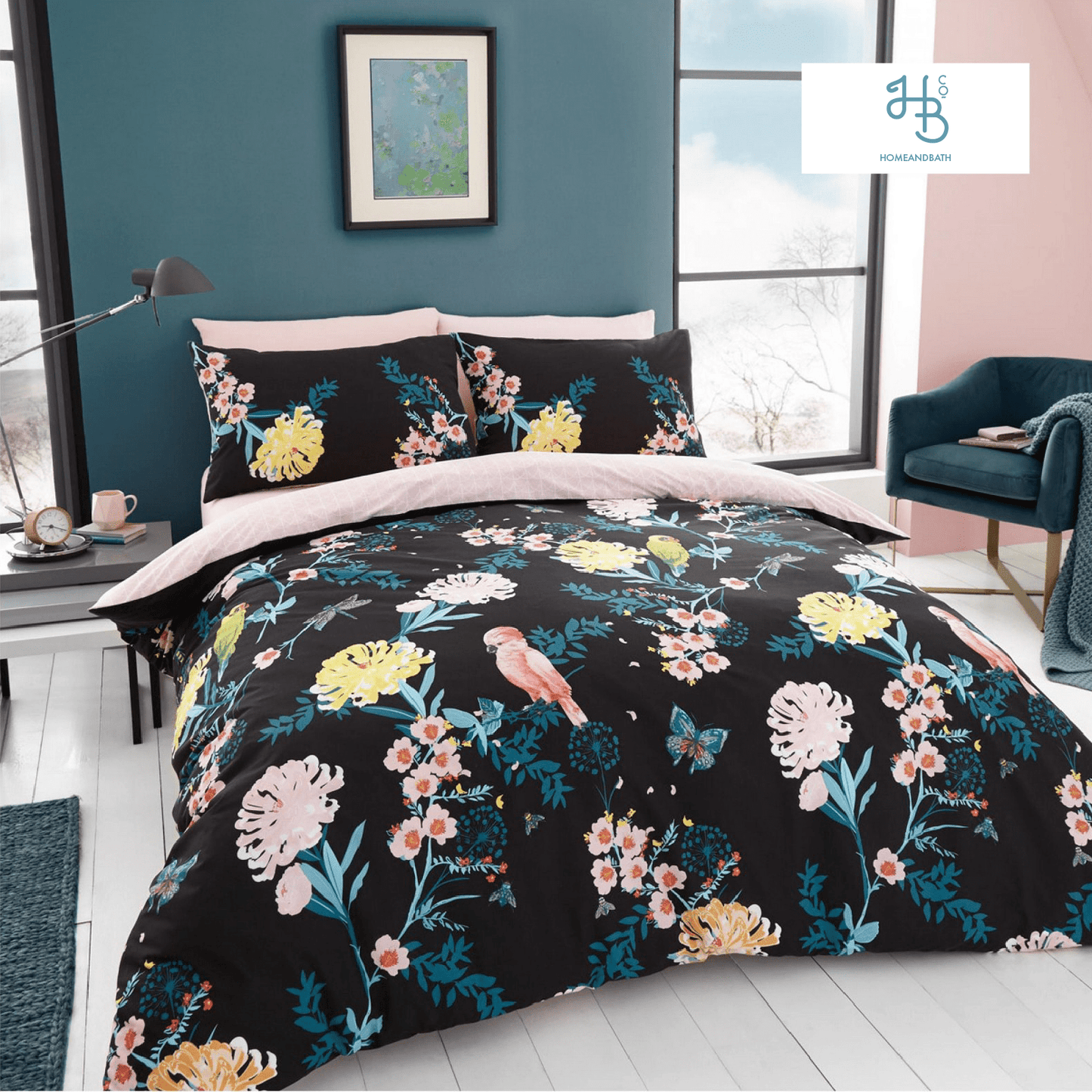 Japanese Floral Duvet Set