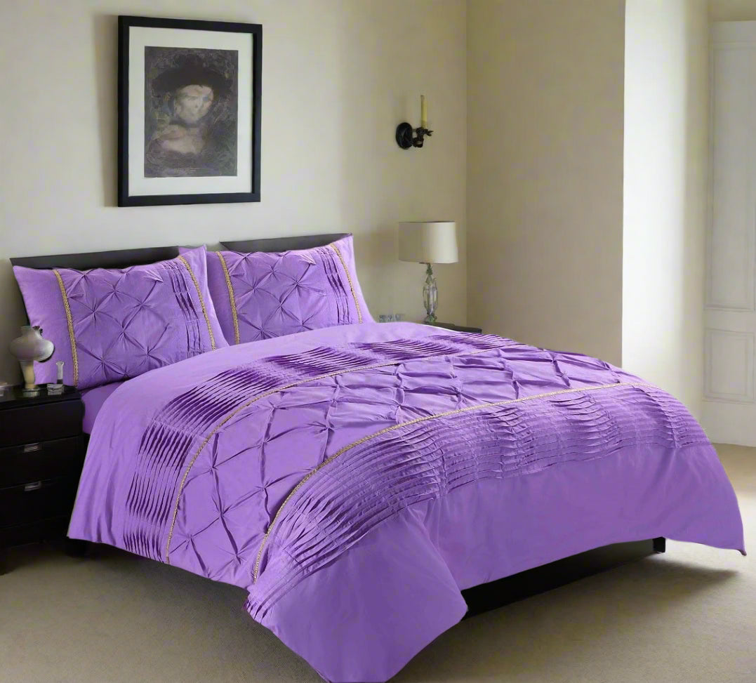 Pintuck Diamond Pinch Duvet Cover Set