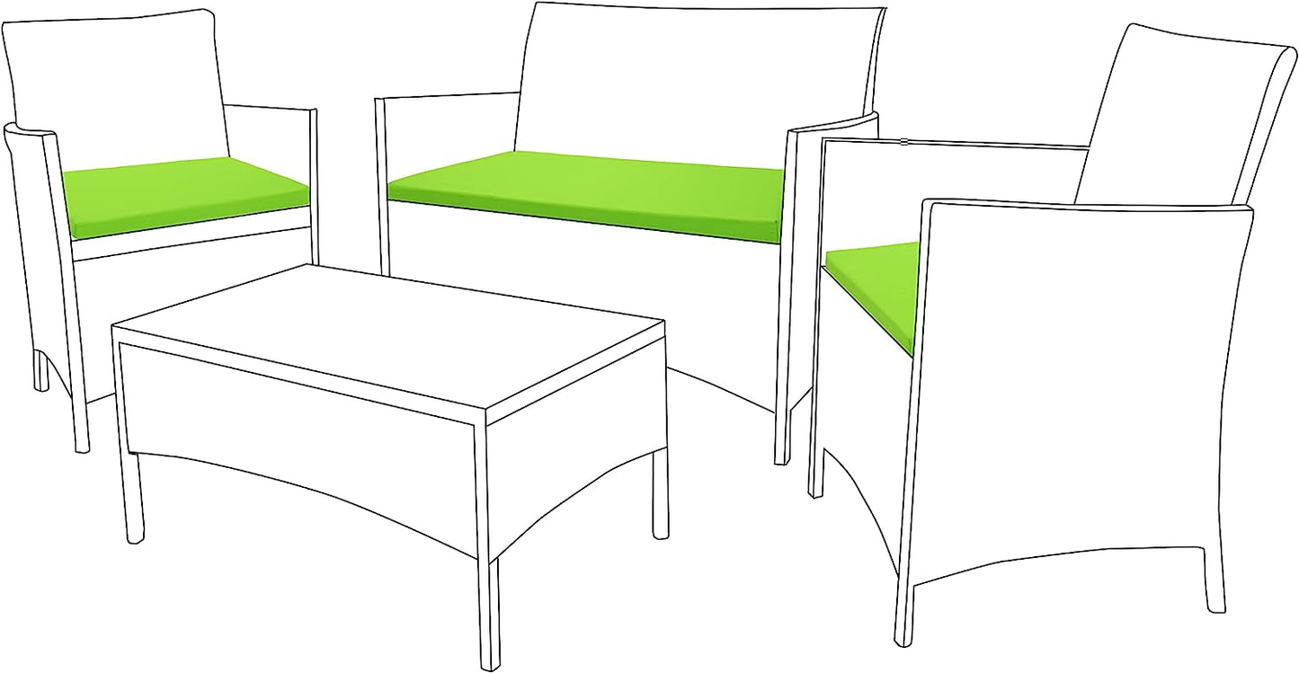 Elevate Your Outdoor Seating: Water-Resistant Rattan Furniture Seat Cushions in 6 Vibrant Colours