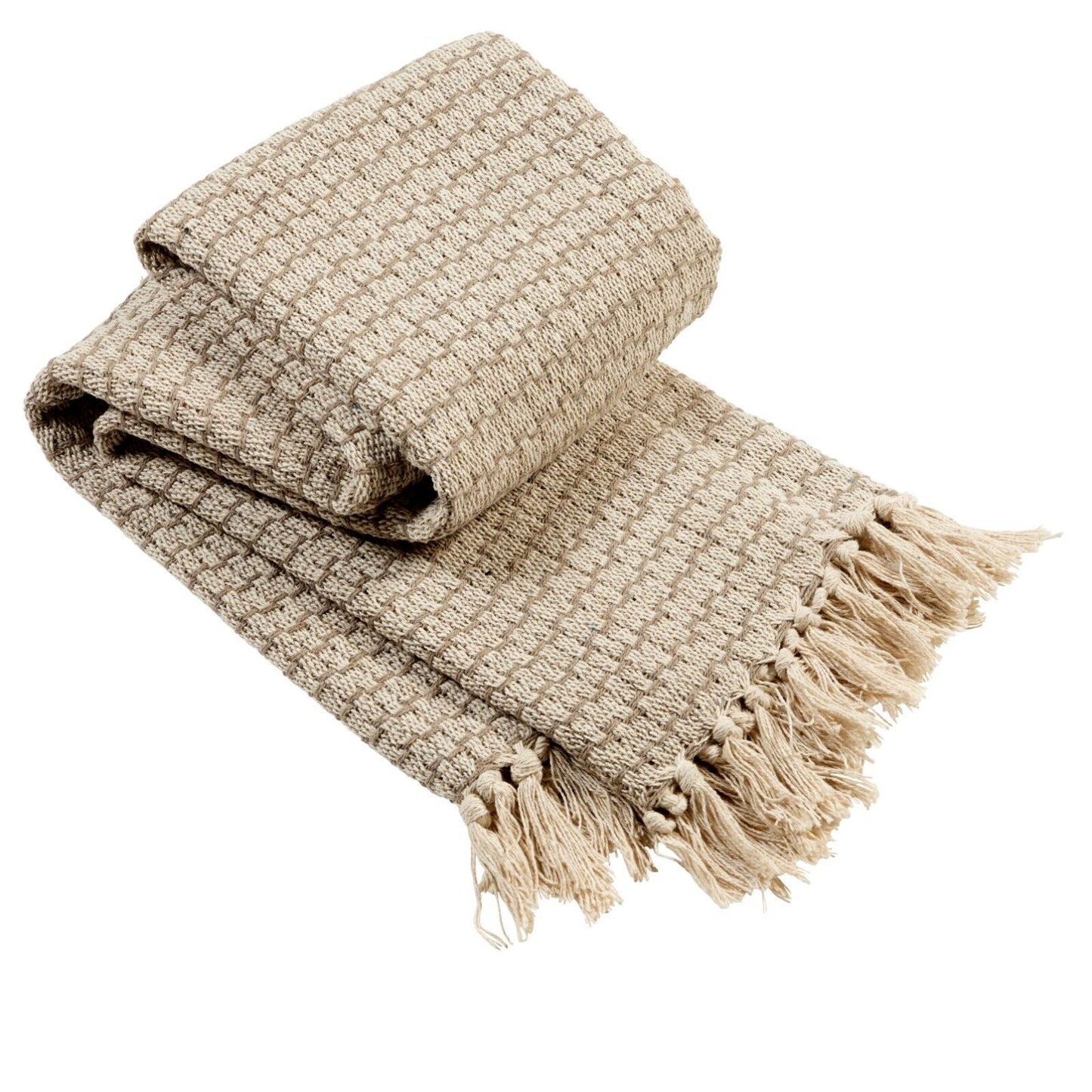 Recycled Cotton Chain Link Design Throw