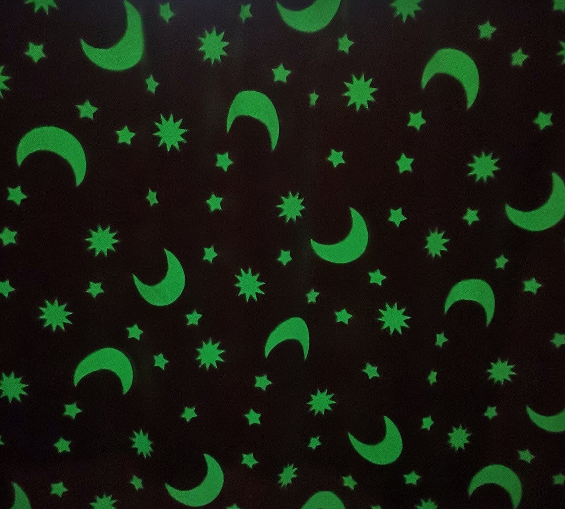 Glow In The Dark Kids Moon & Stars Blanket Grey