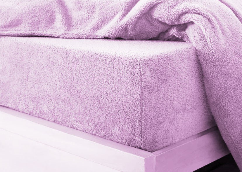 Teddy Fleece Fitted Sheet 30 cm Depth 15 Colours