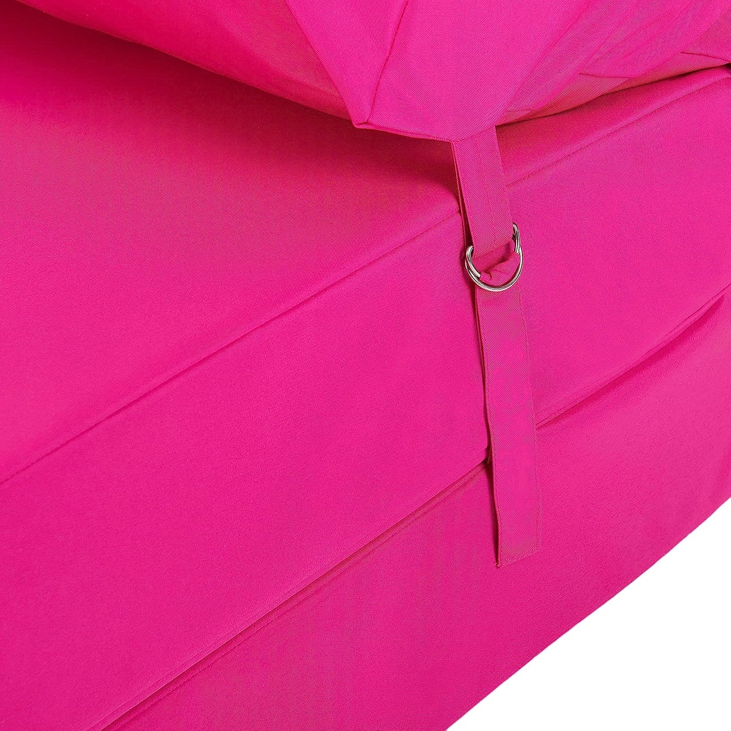 Indoor/Outdoor Fold Out Z Bed Chair | Lightweight Sofa Bed Futon with Soft Water-Resistant Cover Pink