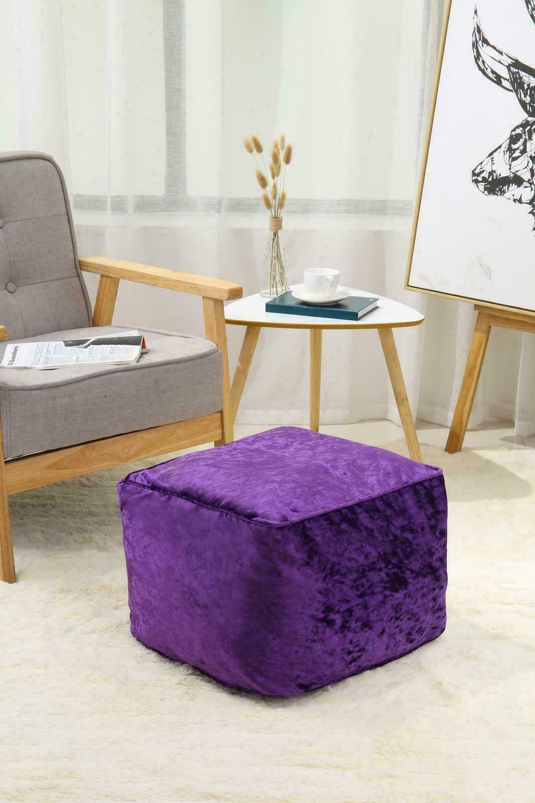 Crushed Velvet Foot Stool 13 Colours