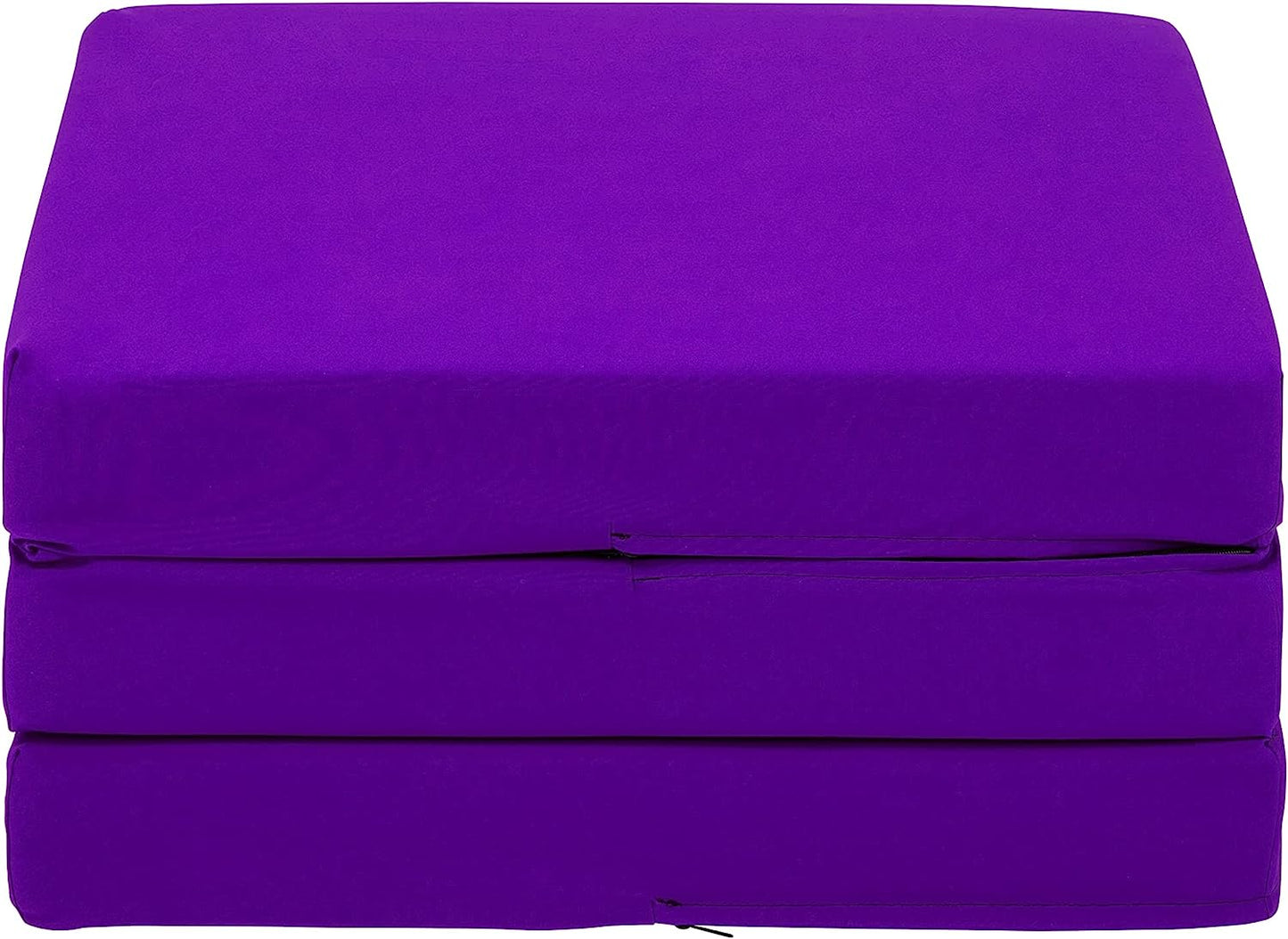 Purple Ultimate Z-Bed Cube: Foldable Mattress for Adults and Kids - Sleepover Chair Bed, Single Futon Ready Bed, Floor Mattress for Living Room - Lightweight, Comfy, and Easily Foldable Bed