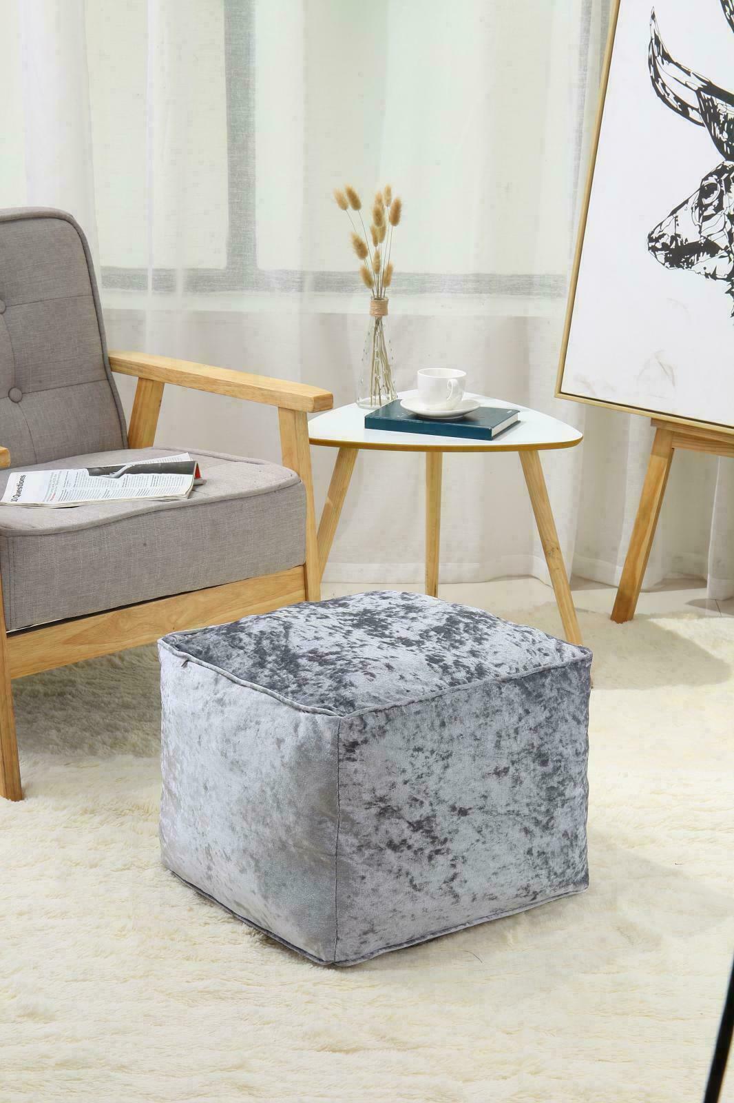 Crushed Velvet Foot Stool 13 Colours