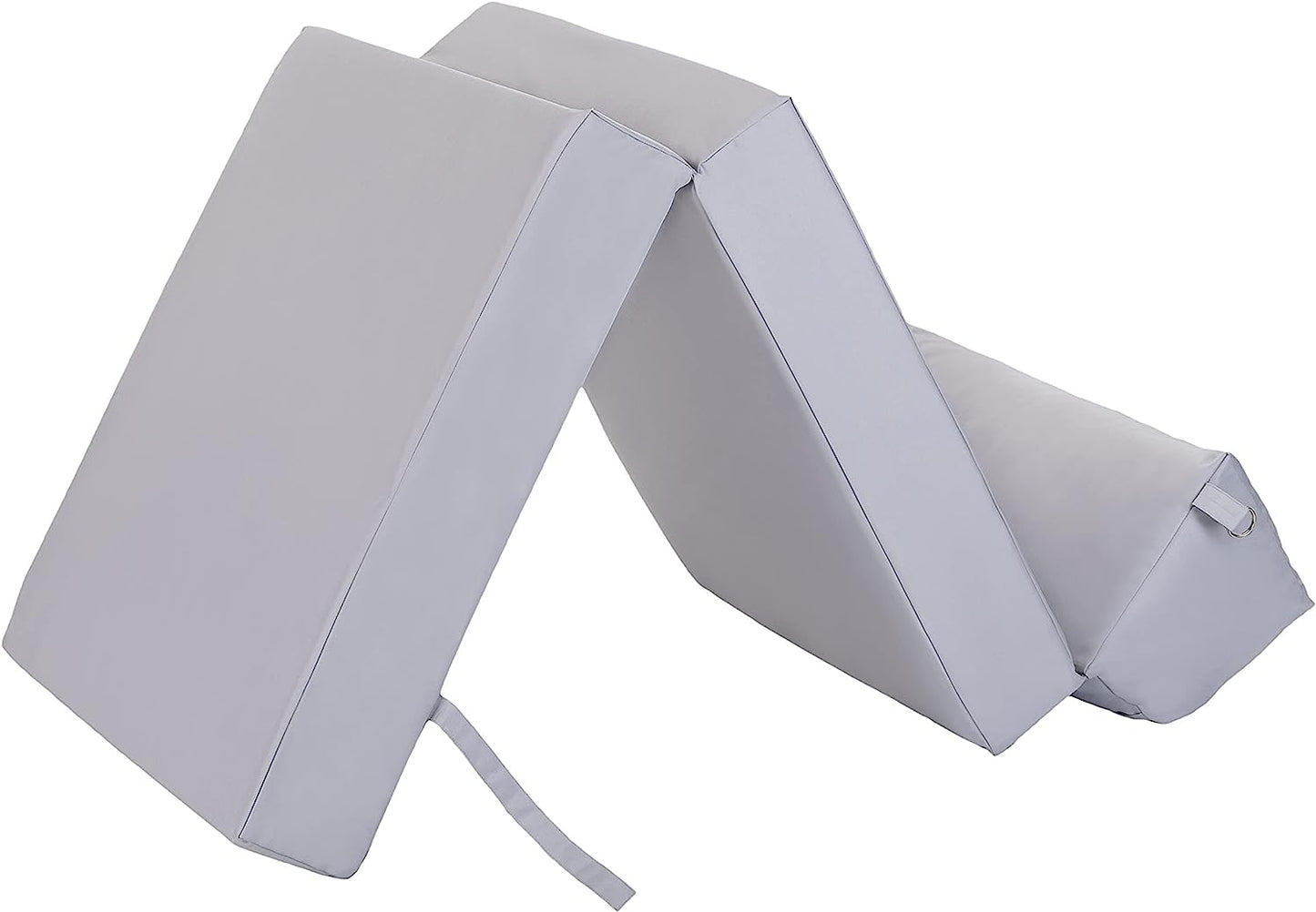 Indoor/Outdoor Fold Out Z Bed Chair | Lightweight Sofa Bed Futon with Soft Water-Resistant Cover Silver
