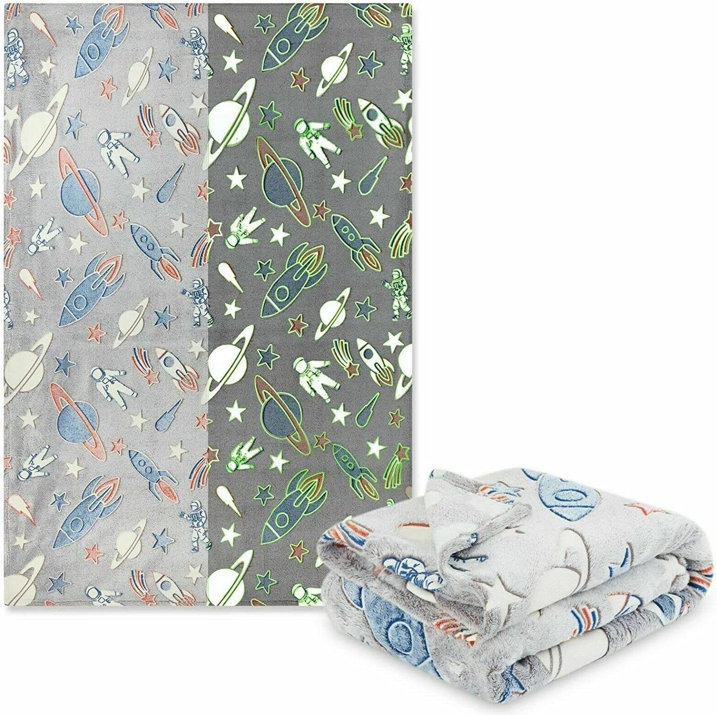 Glow In The Dark Kids Space & Planets Blanket