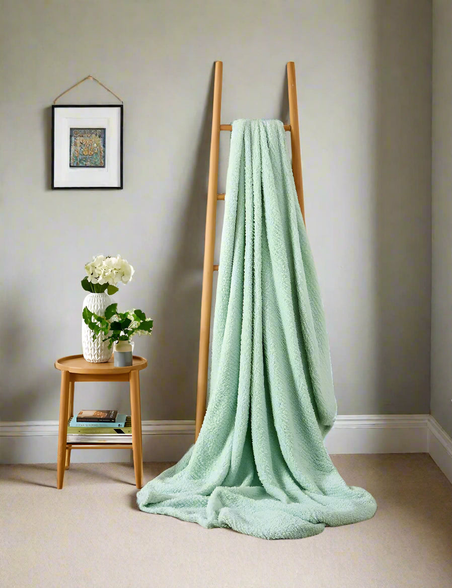 Teddy Bear Fabric Throw 5 Colours
