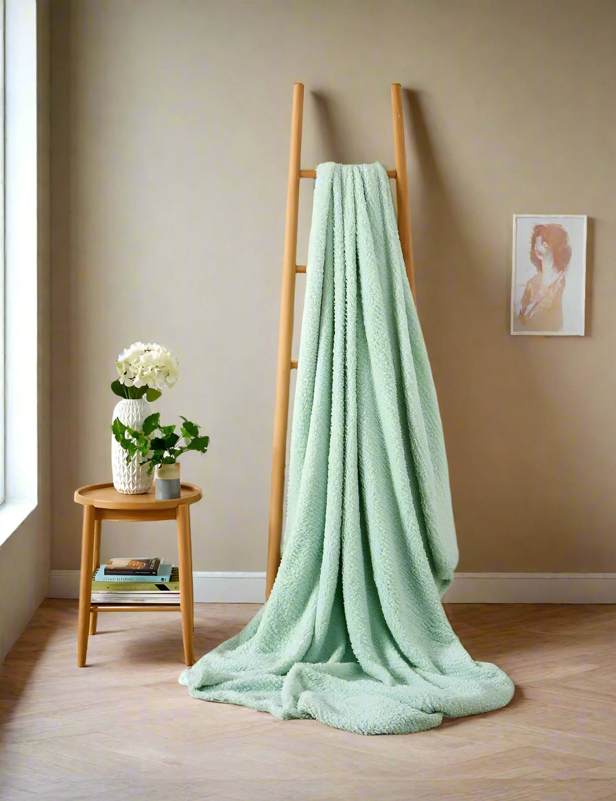 Teddy Bear Fabric Throw 5 Colours