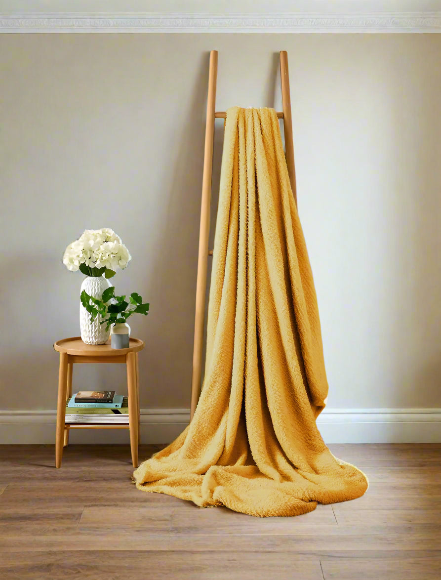 Teddy Bear Fabric Throw 5 Colours