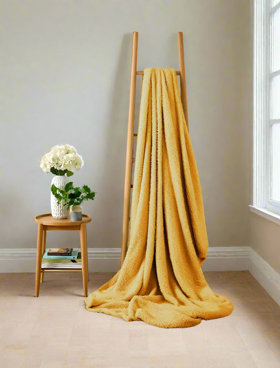 Teddy Bear Fabric Throw 5 Colours