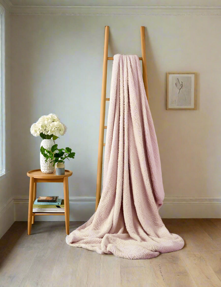 Teddy Bear Fabric Throw 5 Colours