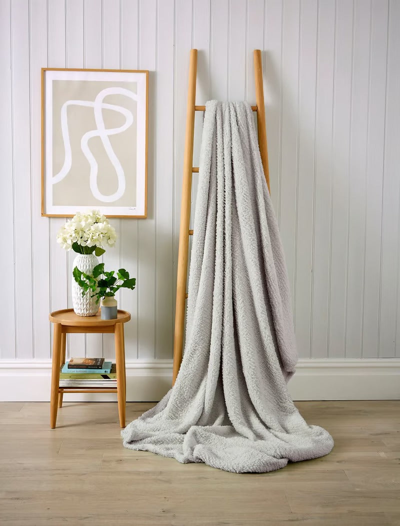 Teddy Bear Fabric Throw 5 Colours