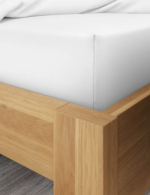 White 300 Thread Count Egyptian Cotton Extra Deep Fitted Sheet 41 cm Deep 16"