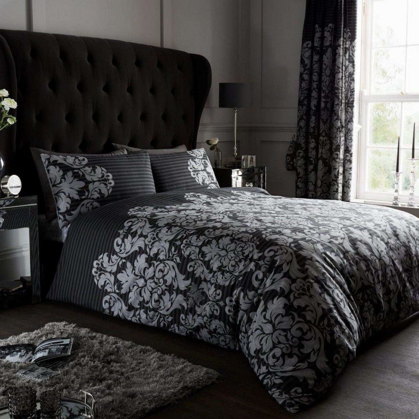Empire Damask Duvet Set