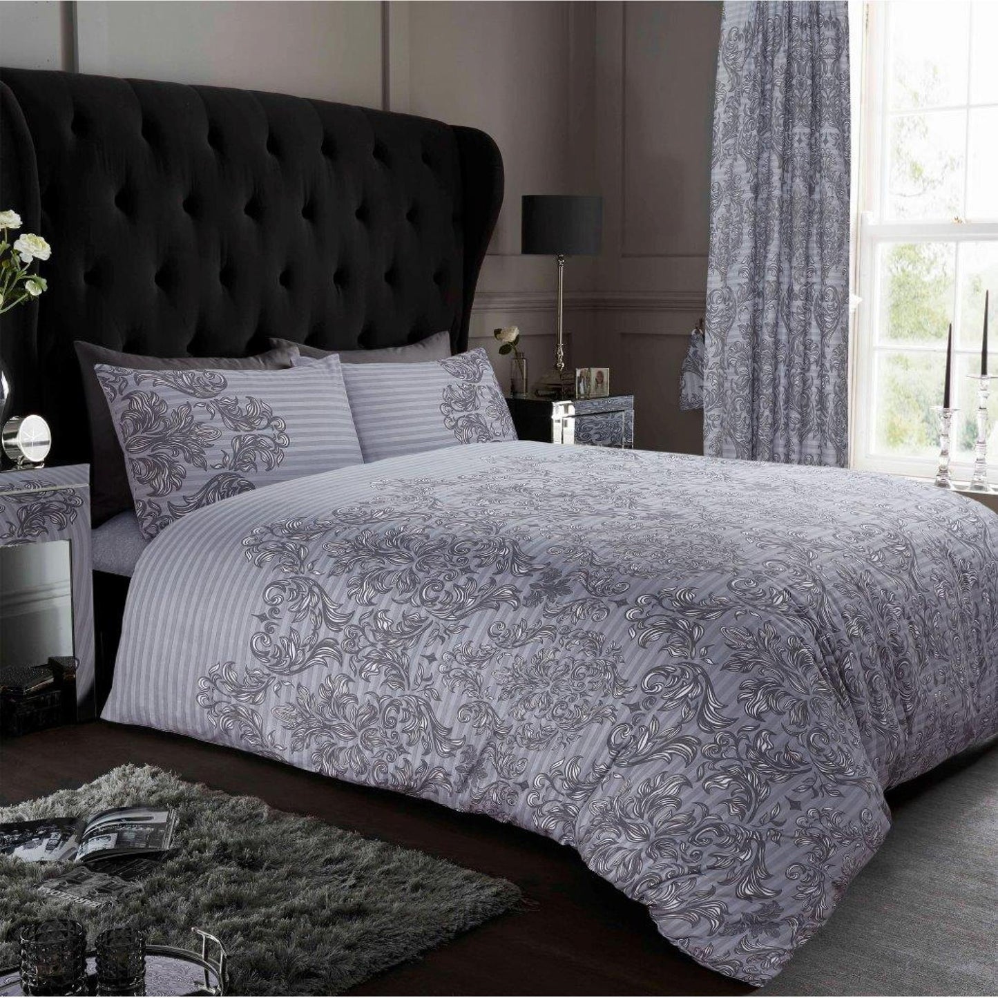 Empire Damask Duvet Set