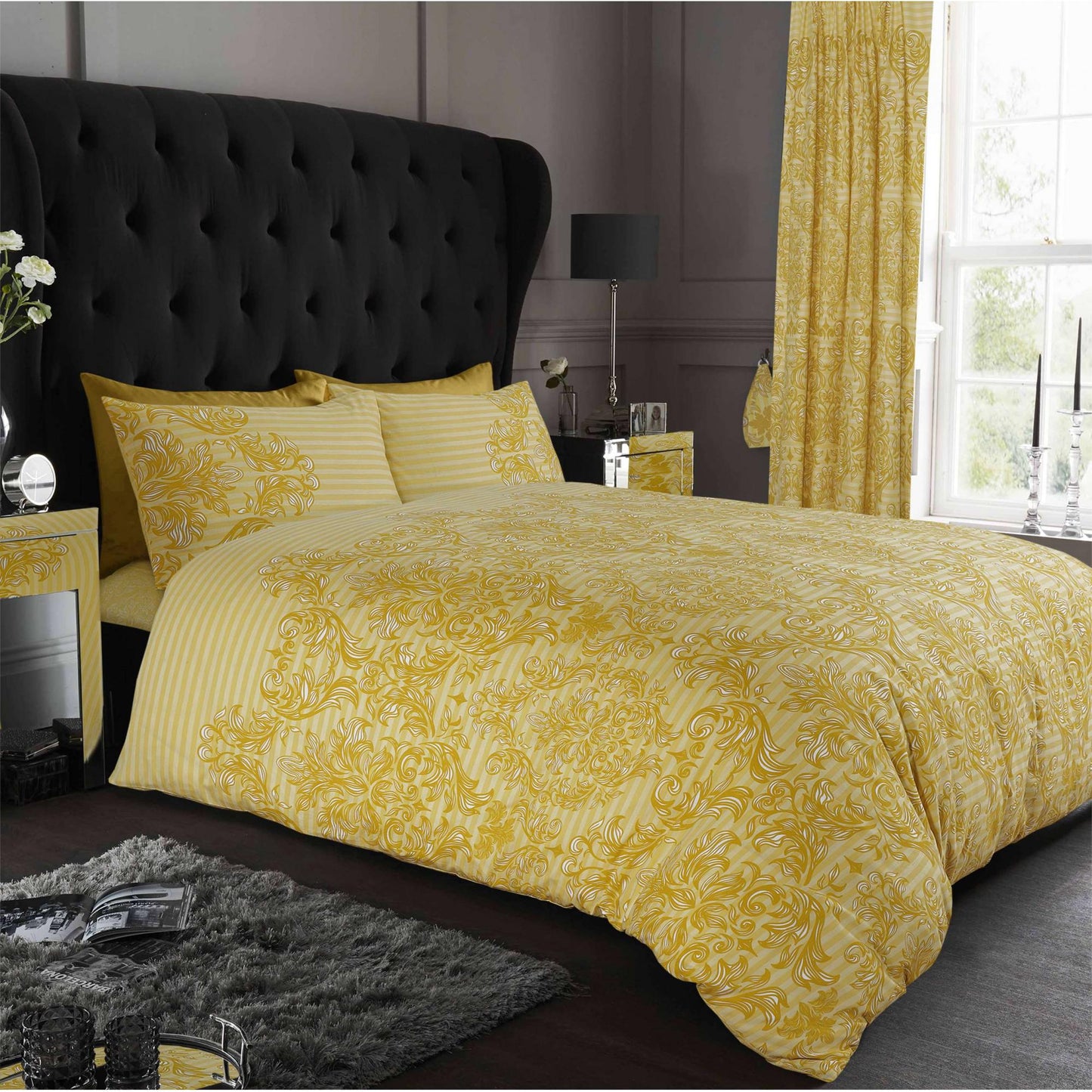 Empire Damask Duvet Set