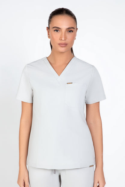 Kaizen V Neck One Pocket Scrub Top Womens