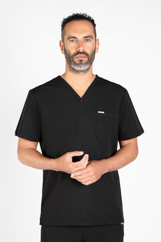 Kaizen V Neck One Pocket Scrub Top Mens