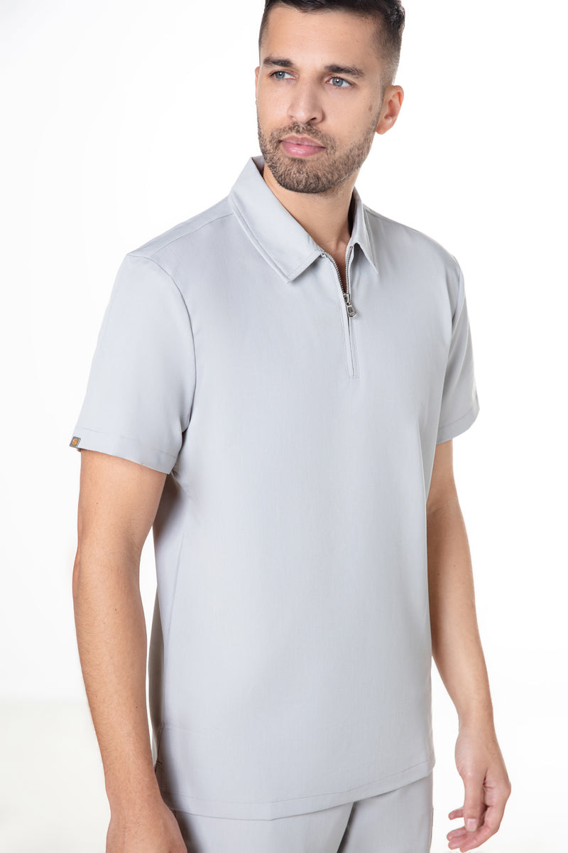 Kiro Zip Neck Polo Scrub Mens NewGen
