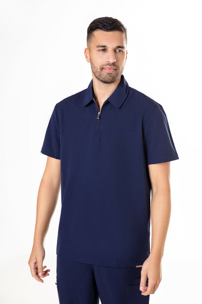 Kiro Zip Neck Polo Scrub Mens NewGen