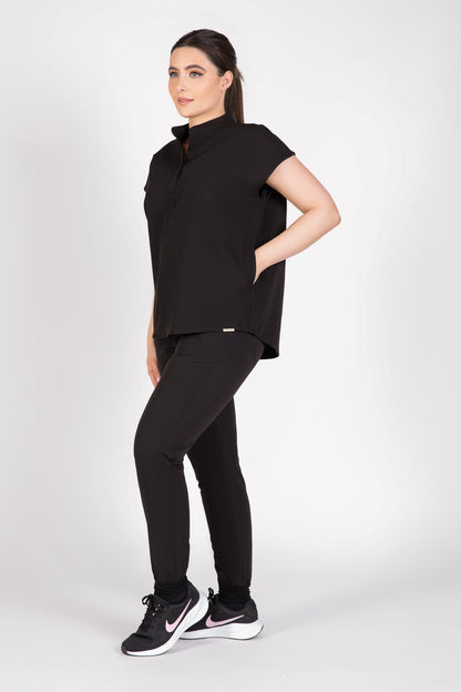 Mandarin Womens Collar Scrub Top