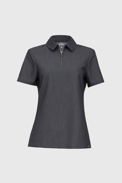 Kiro Zip Neck Polo Scrub womens