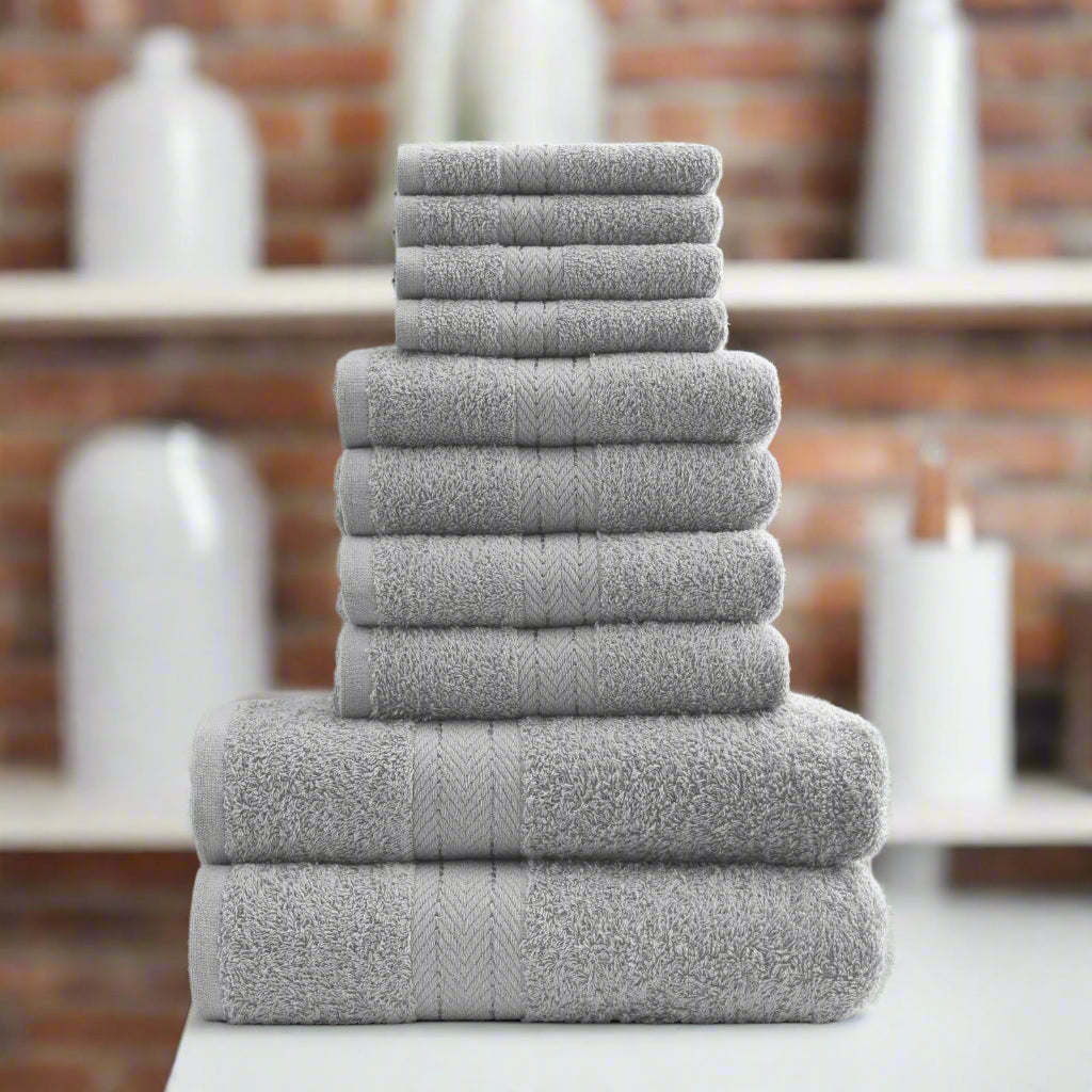 Home & Bath 10 Piece Bale Towel Set